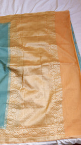 Chand Phool Moonga Muslin Saree