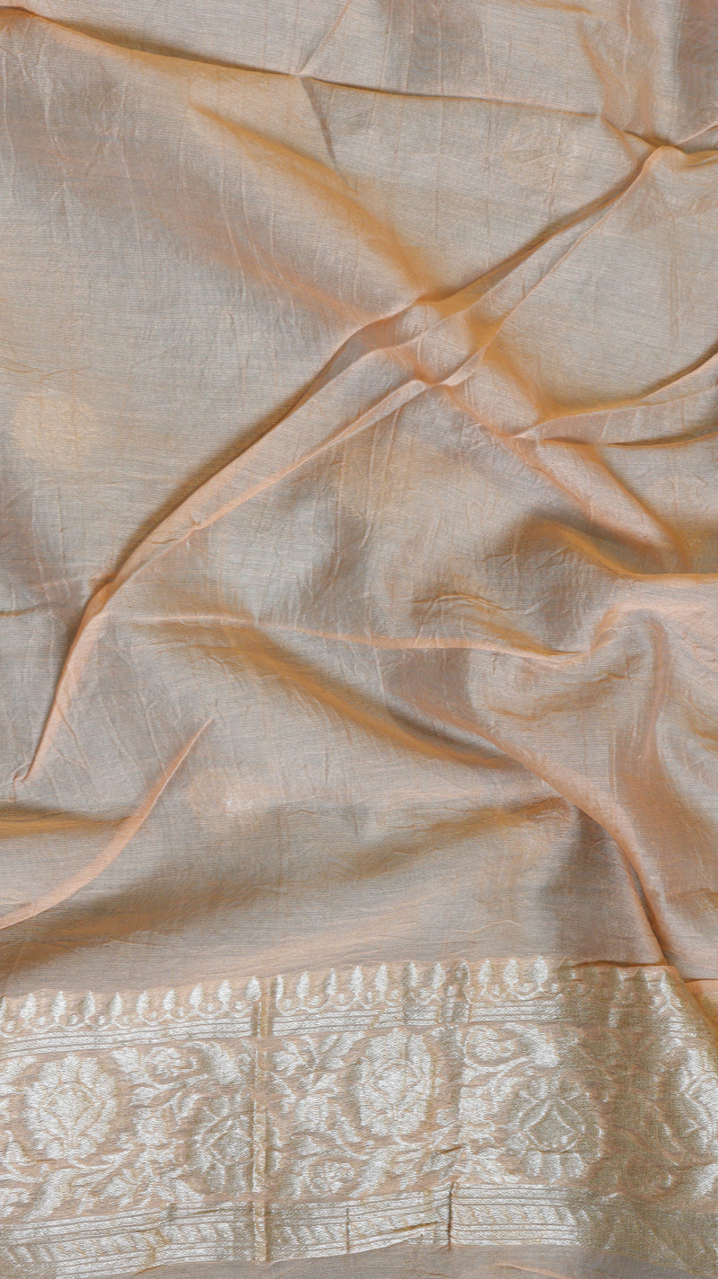 Chand Phool Moonga Muslin Saree