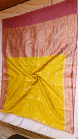 Chand Phool Moonga Muslin Saree
