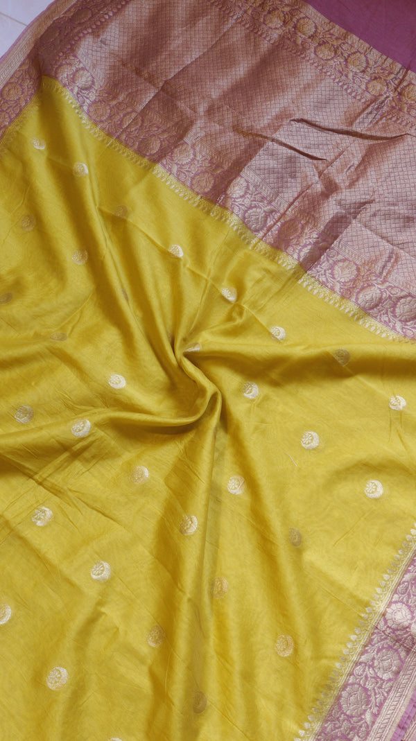 Chand Phool Moonga Muslin Saree