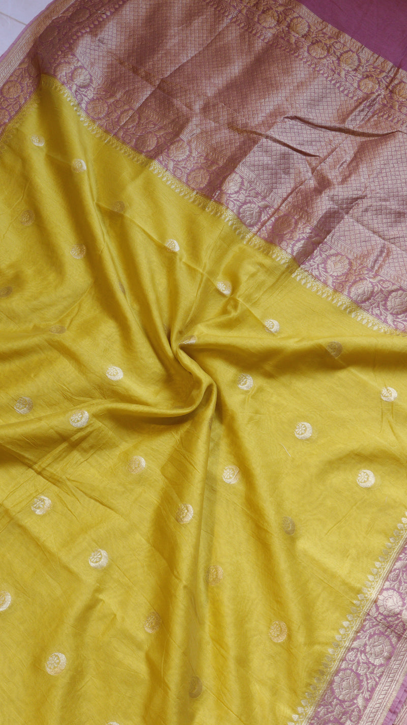 Chand Phool Moonga Muslin Saree