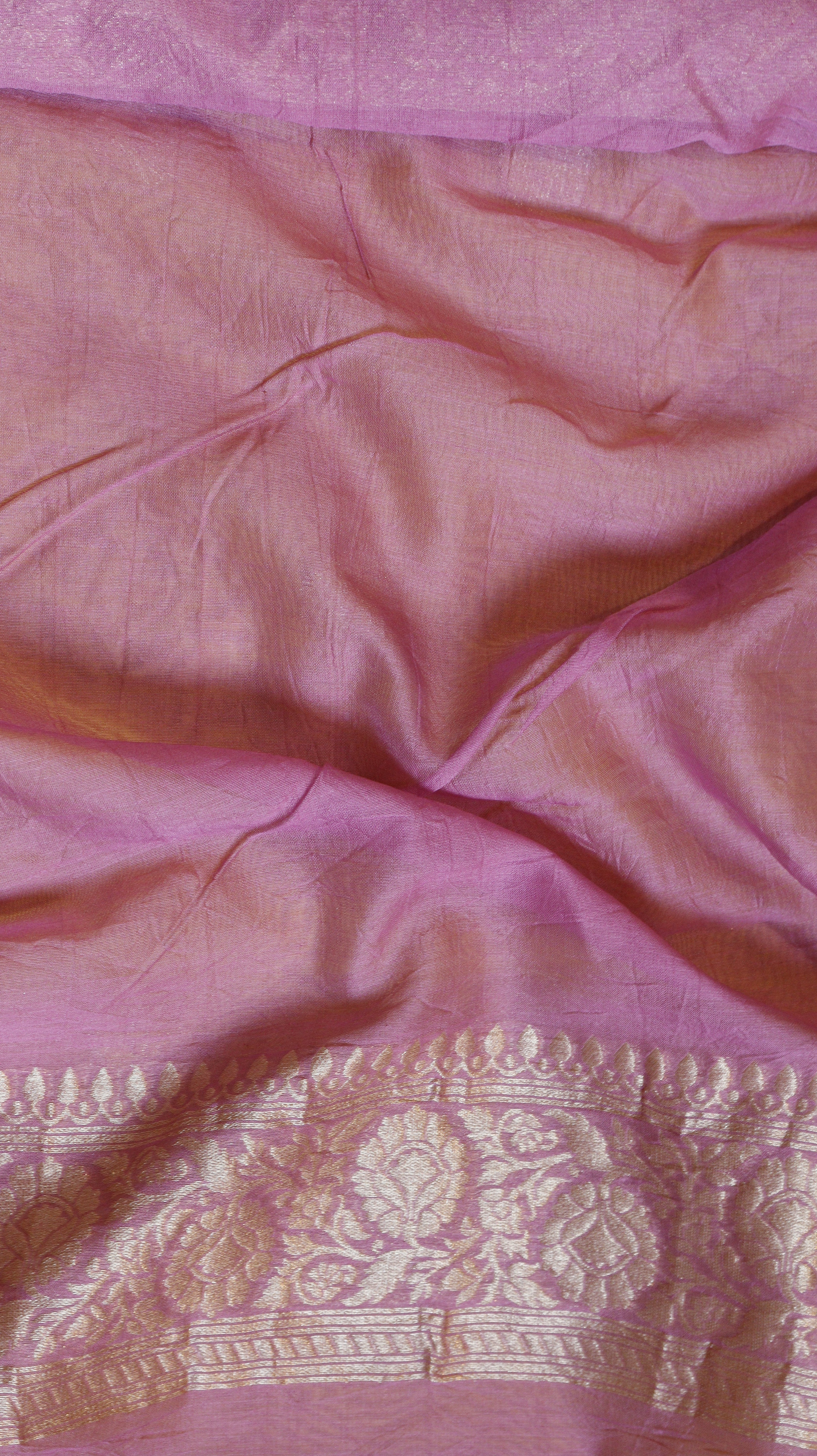 Yellow Pure Moonga Muslin Handloom Saree