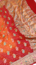 Handwoven Bandhej Khaddi Georgette Saree