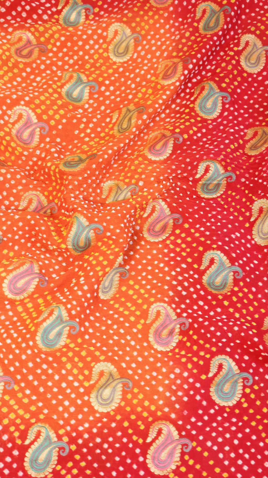 Handwoven Bandhej Khaddi Georgette Saree