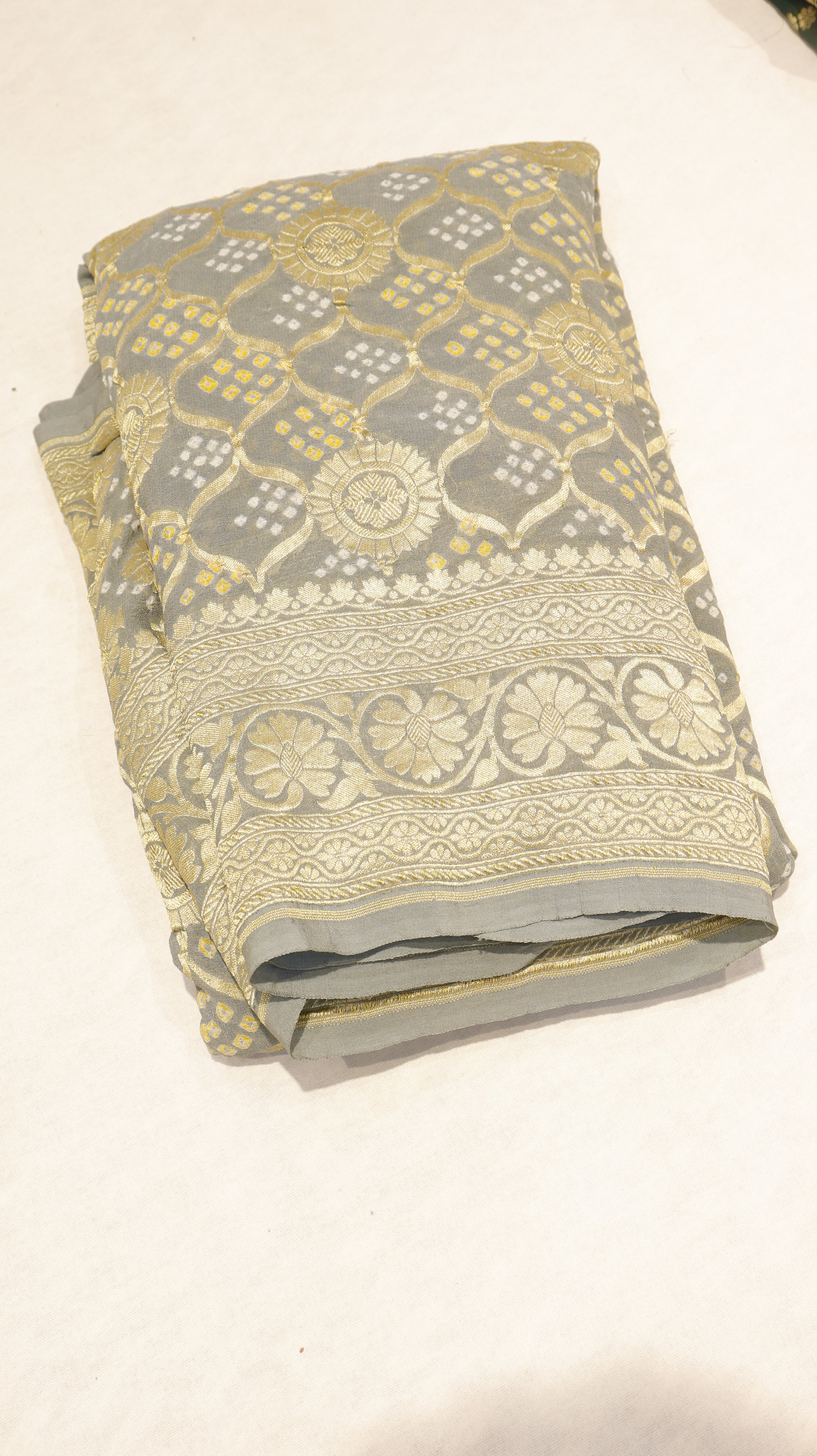 Handwoven Bandhej Khaddi Georgette Saree