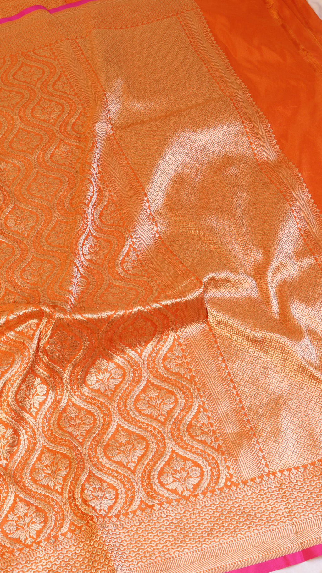 Handloom Pure Katan Silk Brocade Saree