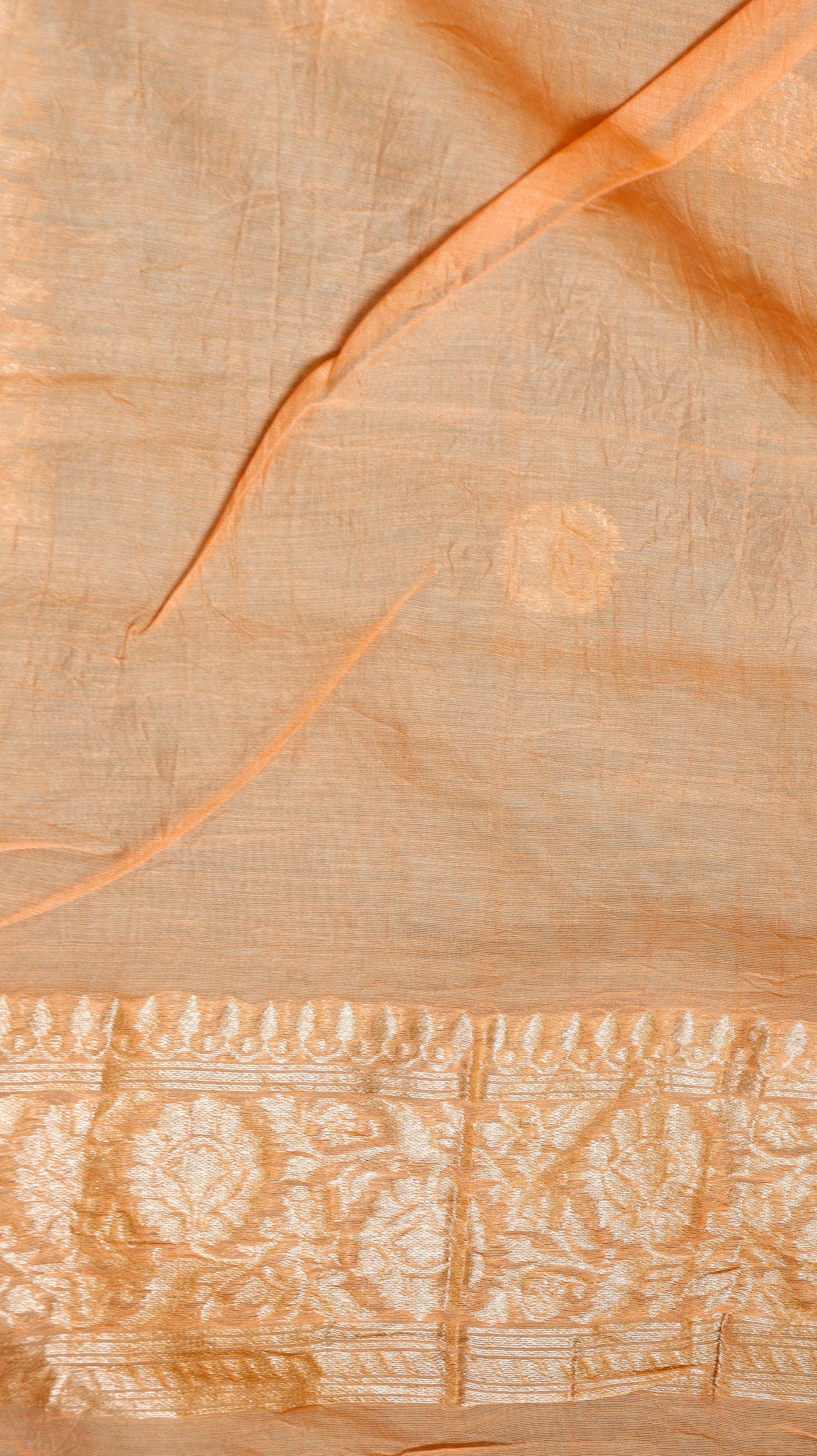 Pre-Order : Aqua Chand Phool Moonga Muslin Handloom Saree with contrast Border