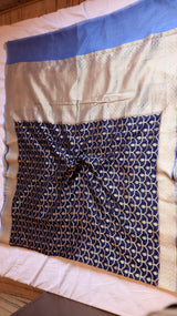 Royal Blue Pure Moonga Muslin Handloom Saree