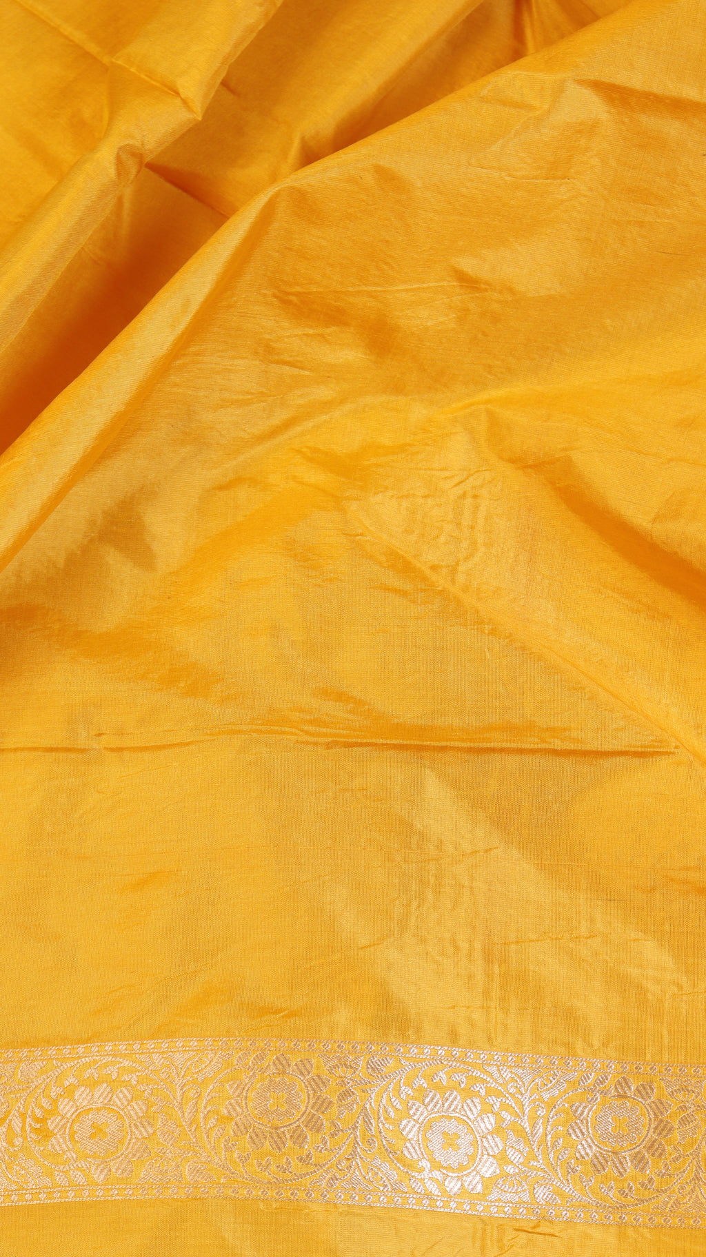 Pre-Order : Yellow Handloom Pure Katan Silk Brocade Saree