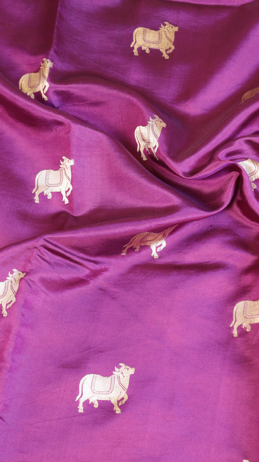 Pre-Order : Plum Pure Soft Katan Silk Handloom Saree with Elegant Border