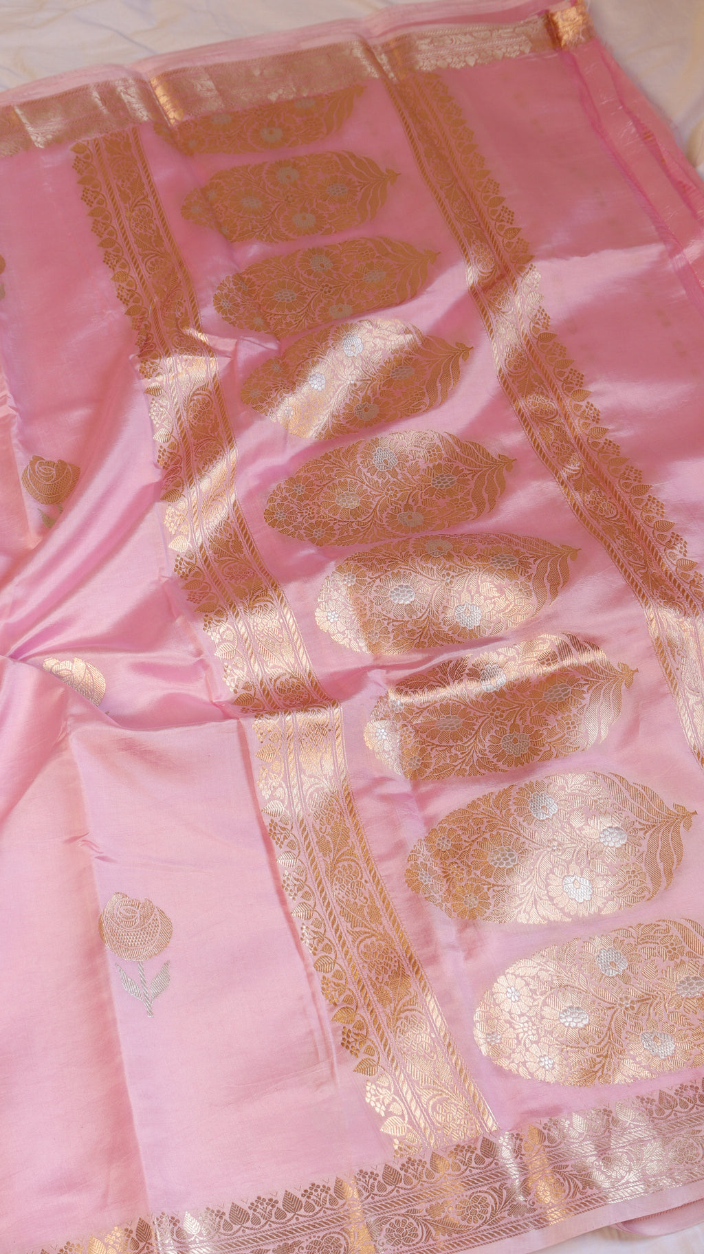 Pre-Order : Pink Pure Soft  Katan Silk Handloom Saree