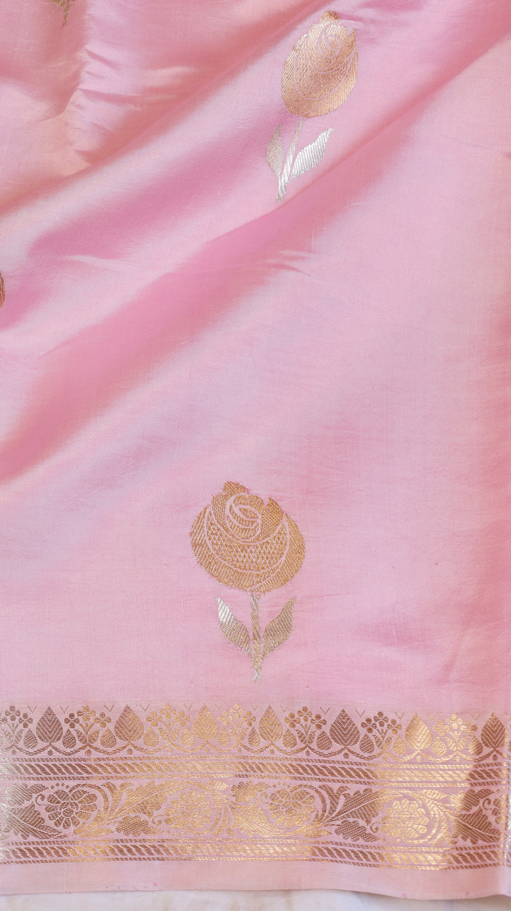 Pre-Order : Pink Pure Soft  Katan Silk Handloom Saree
