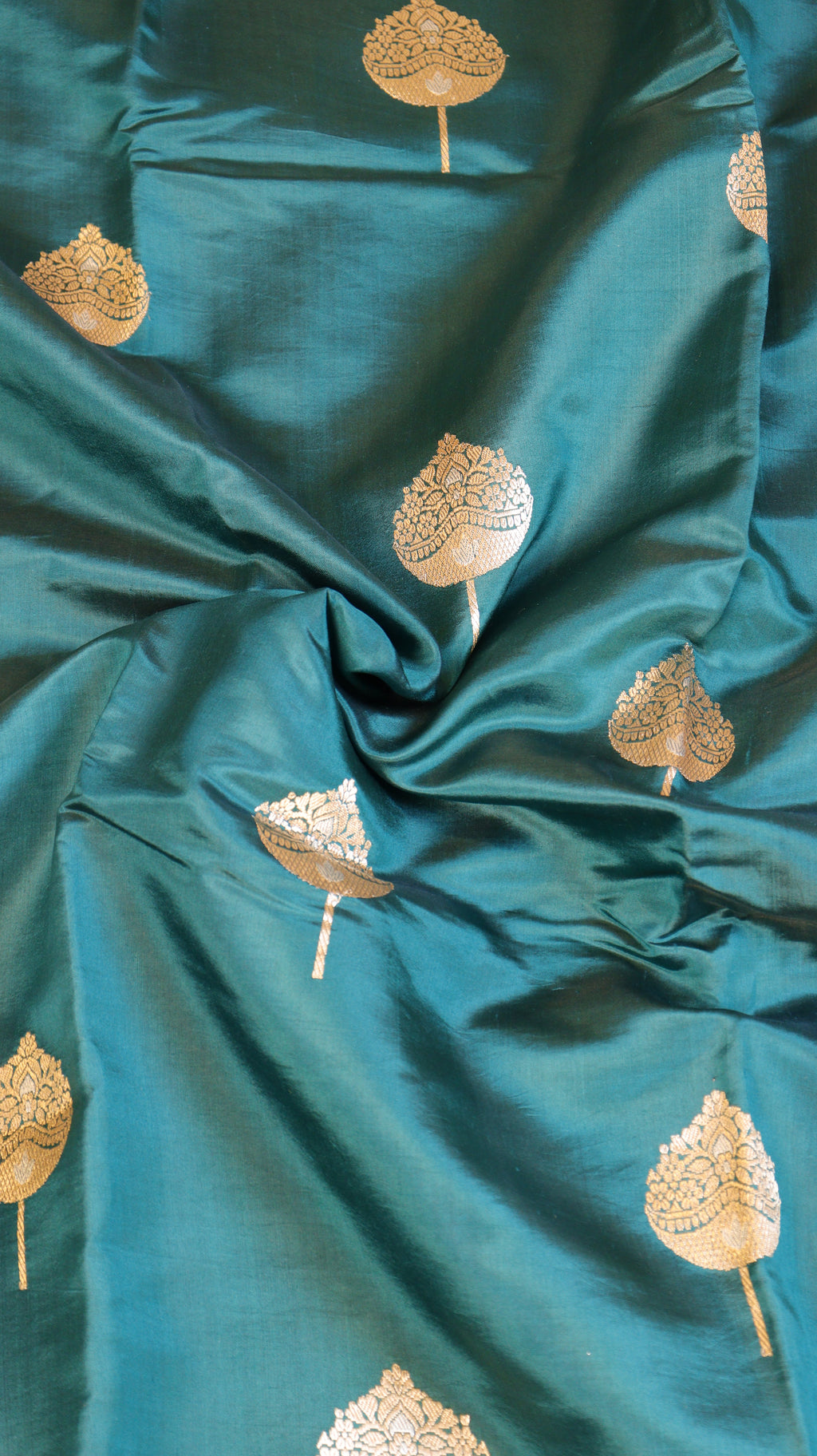 Pre-Order : Peacock Blue Pure Soft  Katan Silk Handloom Saree