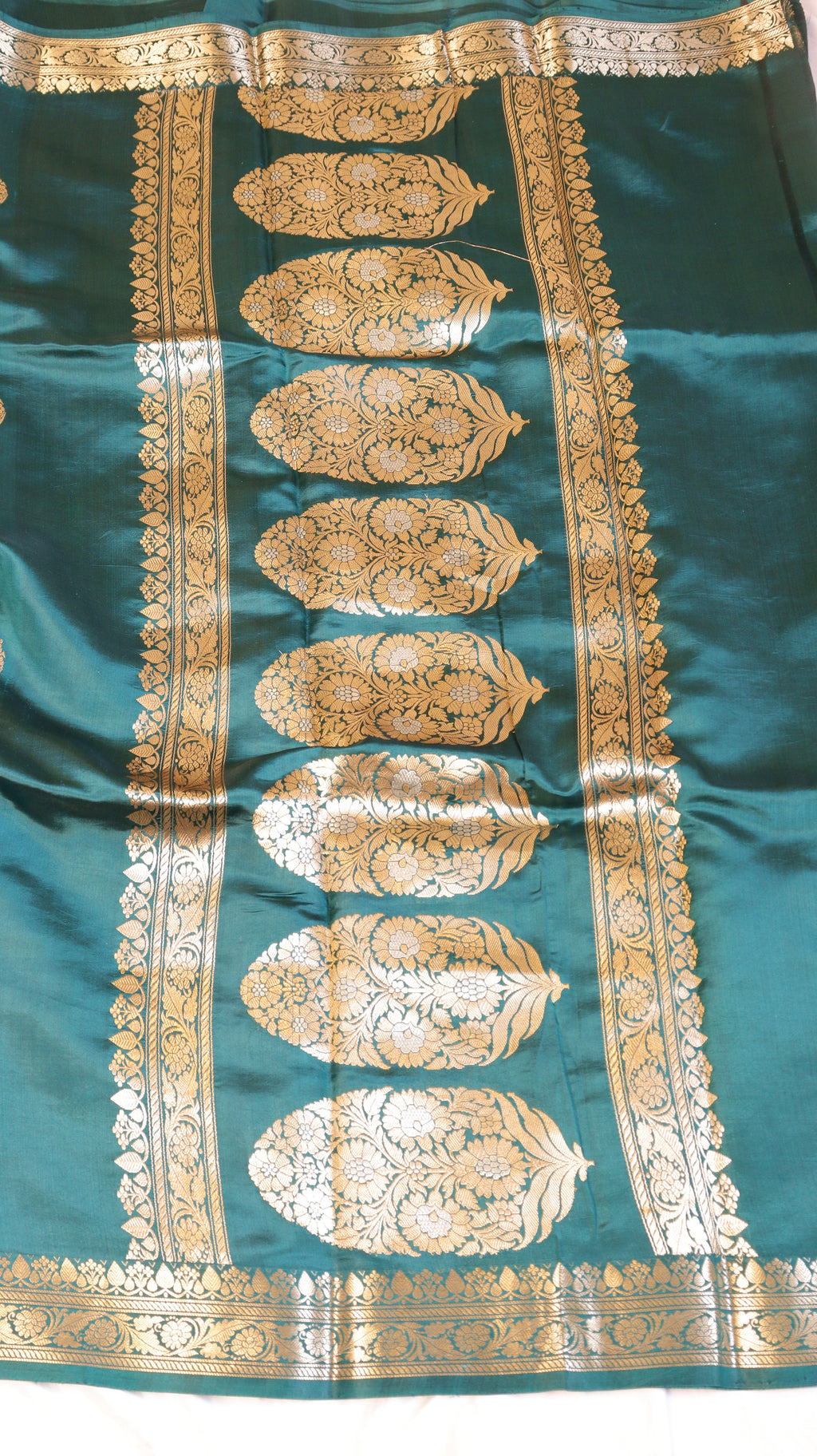 Pre-Order : Peacock Blue Pure Soft  Katan Silk Handloom Saree