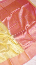 Pure Katan Silk Handloom Saree with Contrast Blouse