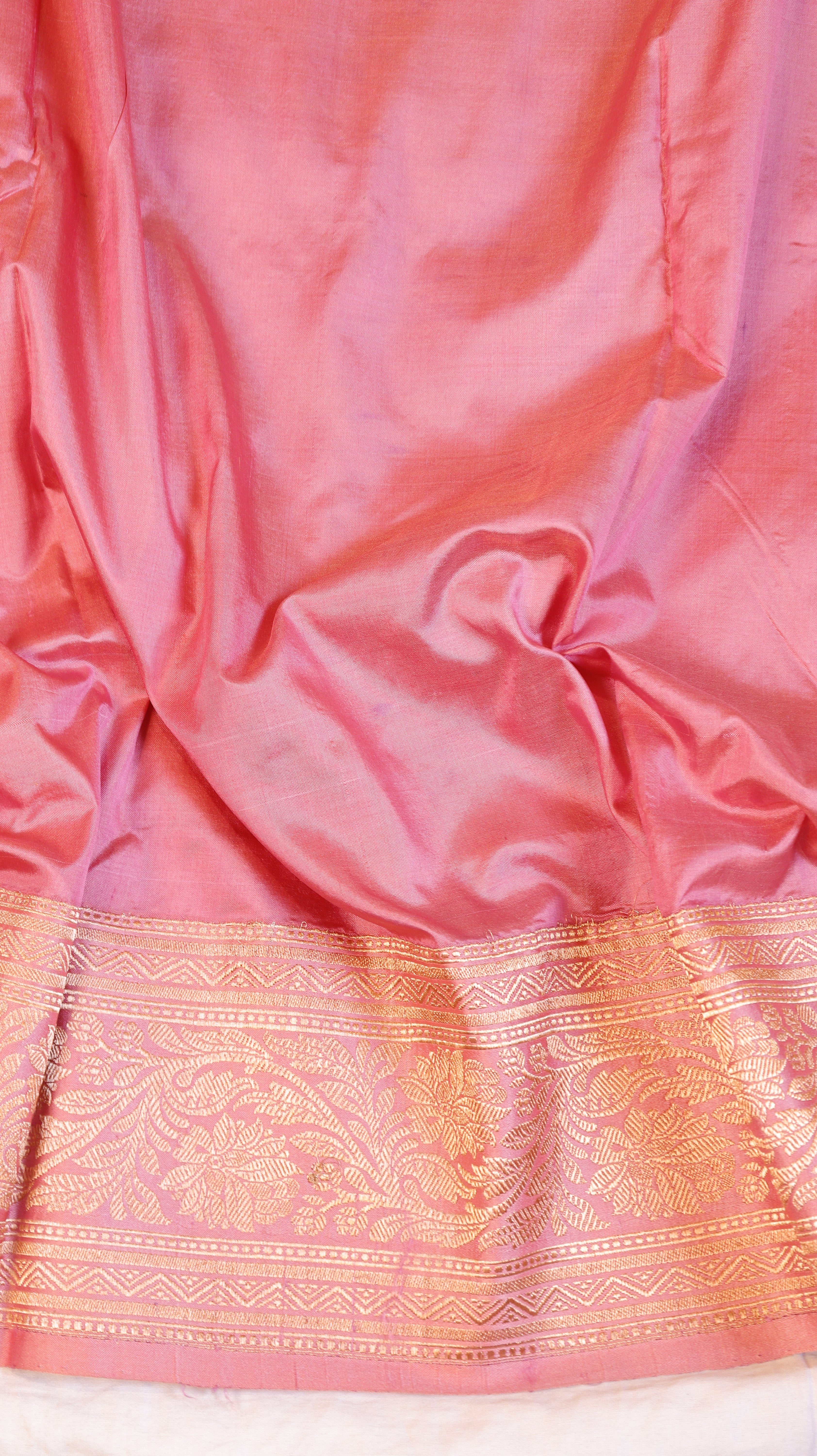 Pure Katan Silk Handloom Saree with Contrast Blouse