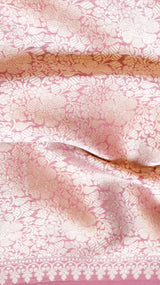 Mauve Pink Pure Cotton Handloom Saree with Brocade Blouse