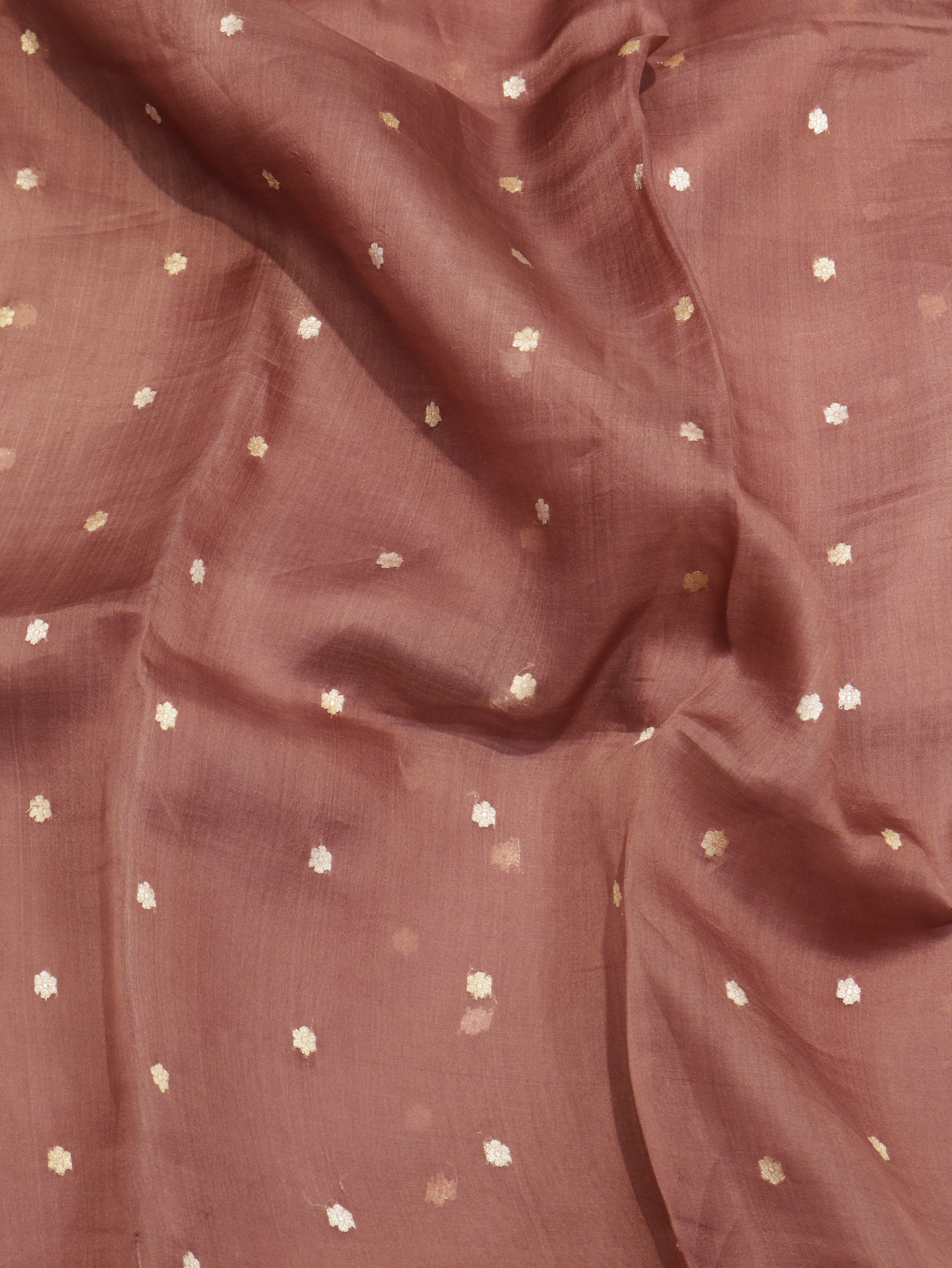 Pure Kora Silk Handloom Saree with Stripes Blouse