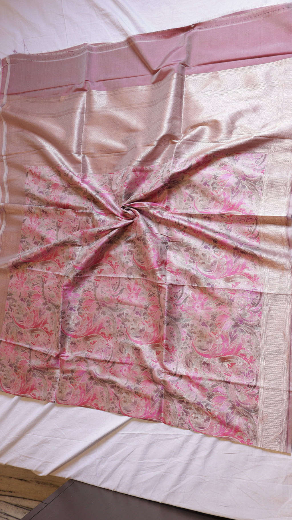 Pure Mulberry Silk Dupatta with Handloom Dampach Weave