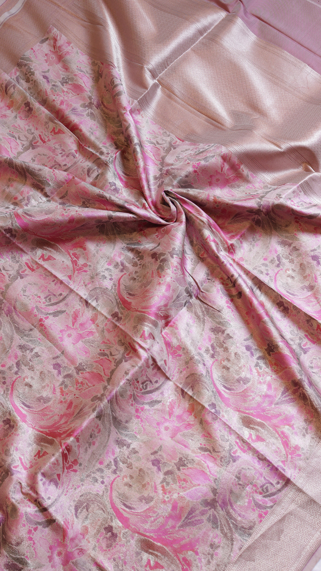 Pure Mulberry Silk Dupatta with Handloom Dampach Weave