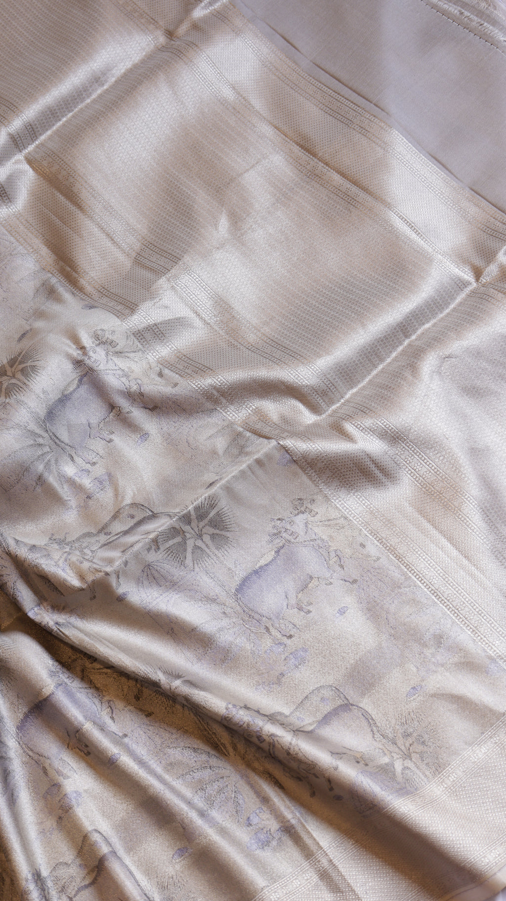 Pure Mulberry Silk Dupatta with Handloom Dampach Weave