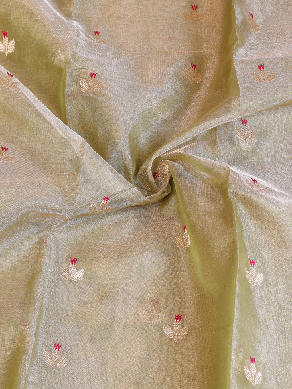 Soft Green Pure Tissue Silk Handloom Saree
