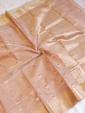 Soft Pink Pure Tissue Silk Handloom Saree