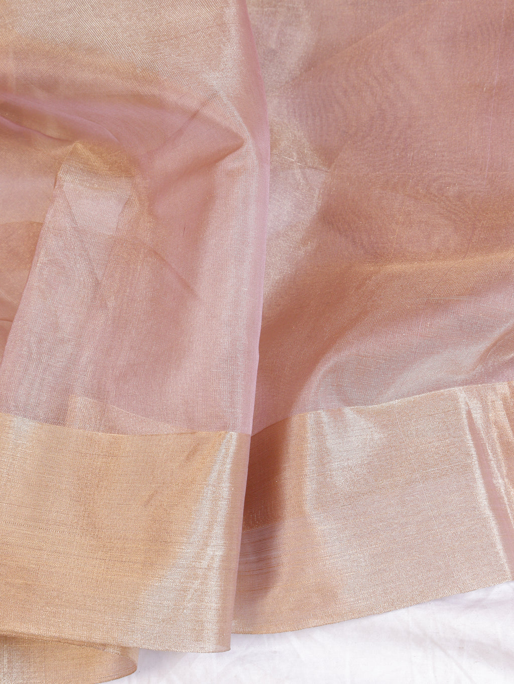 Pastel Purple Pure Tissue Silk Handloom Saree