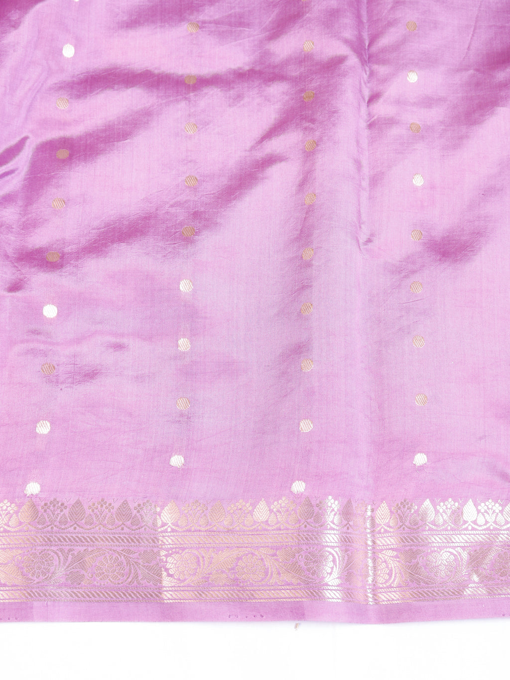 Lavender Pink Pure Soft Katan Silk Handloom Saree