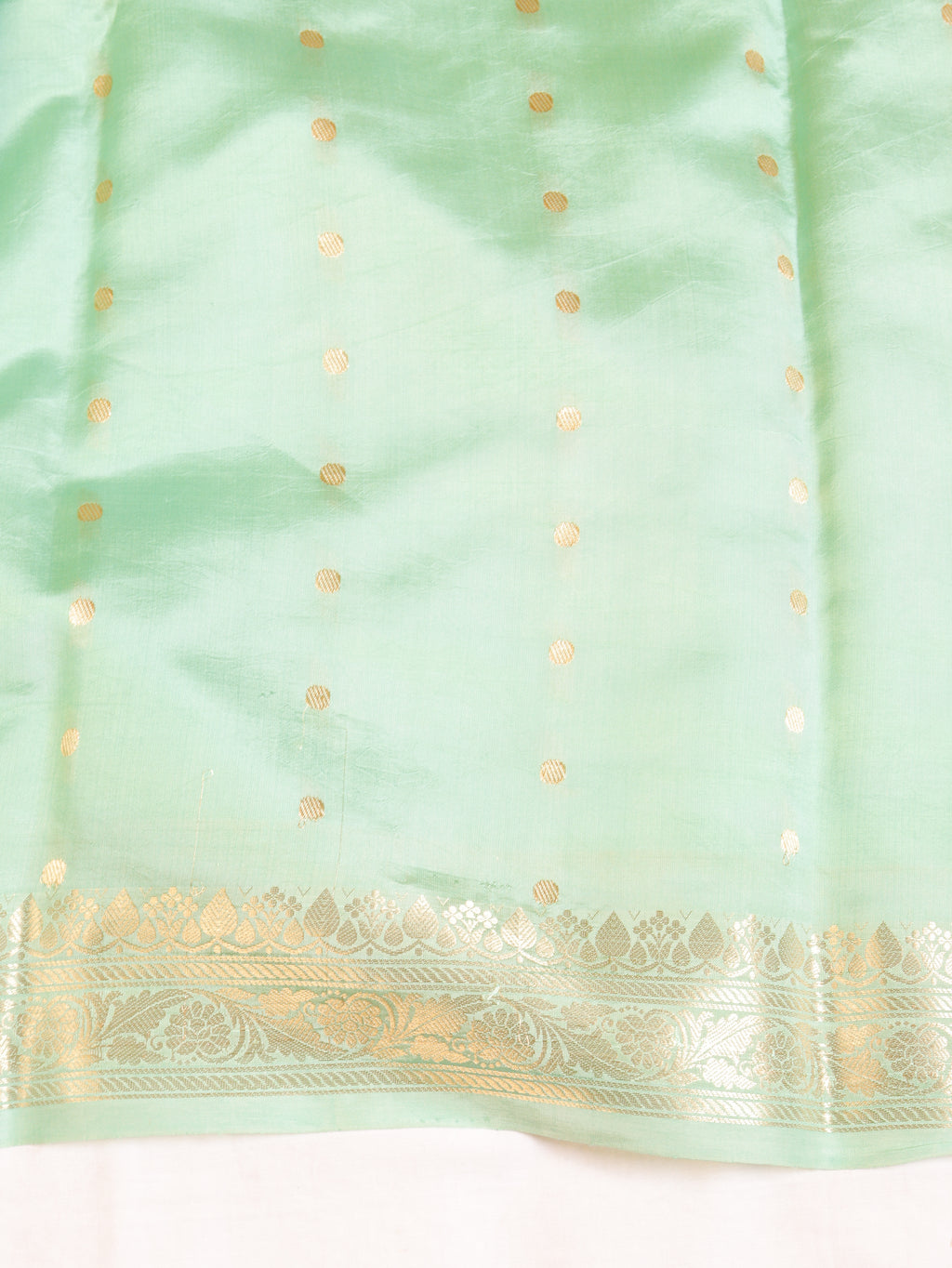 Mint Green Pure Soft Katan Silk Handloom Saree