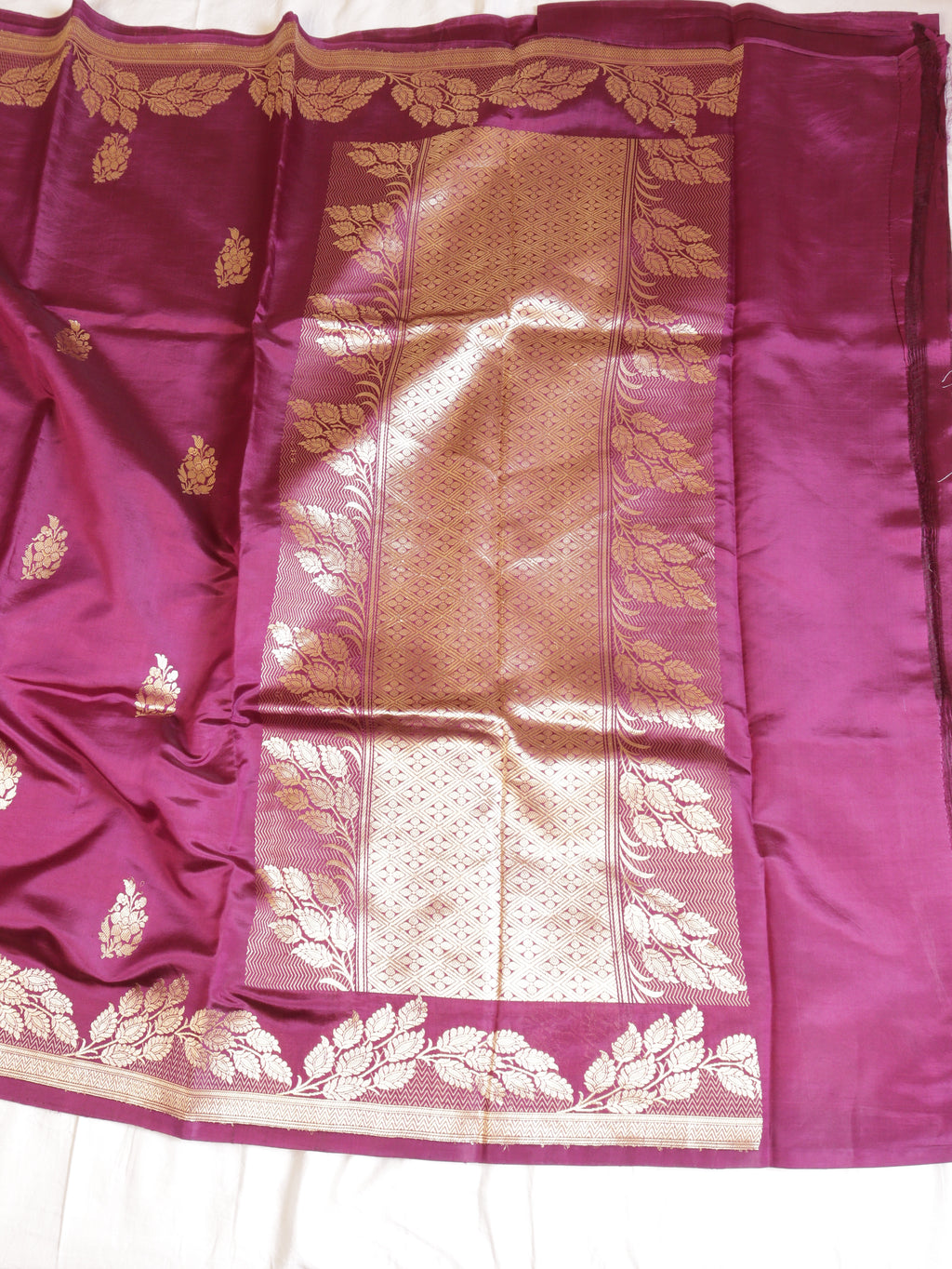 Deep Magenta Pure Soft Katan Silk Handloom Saree