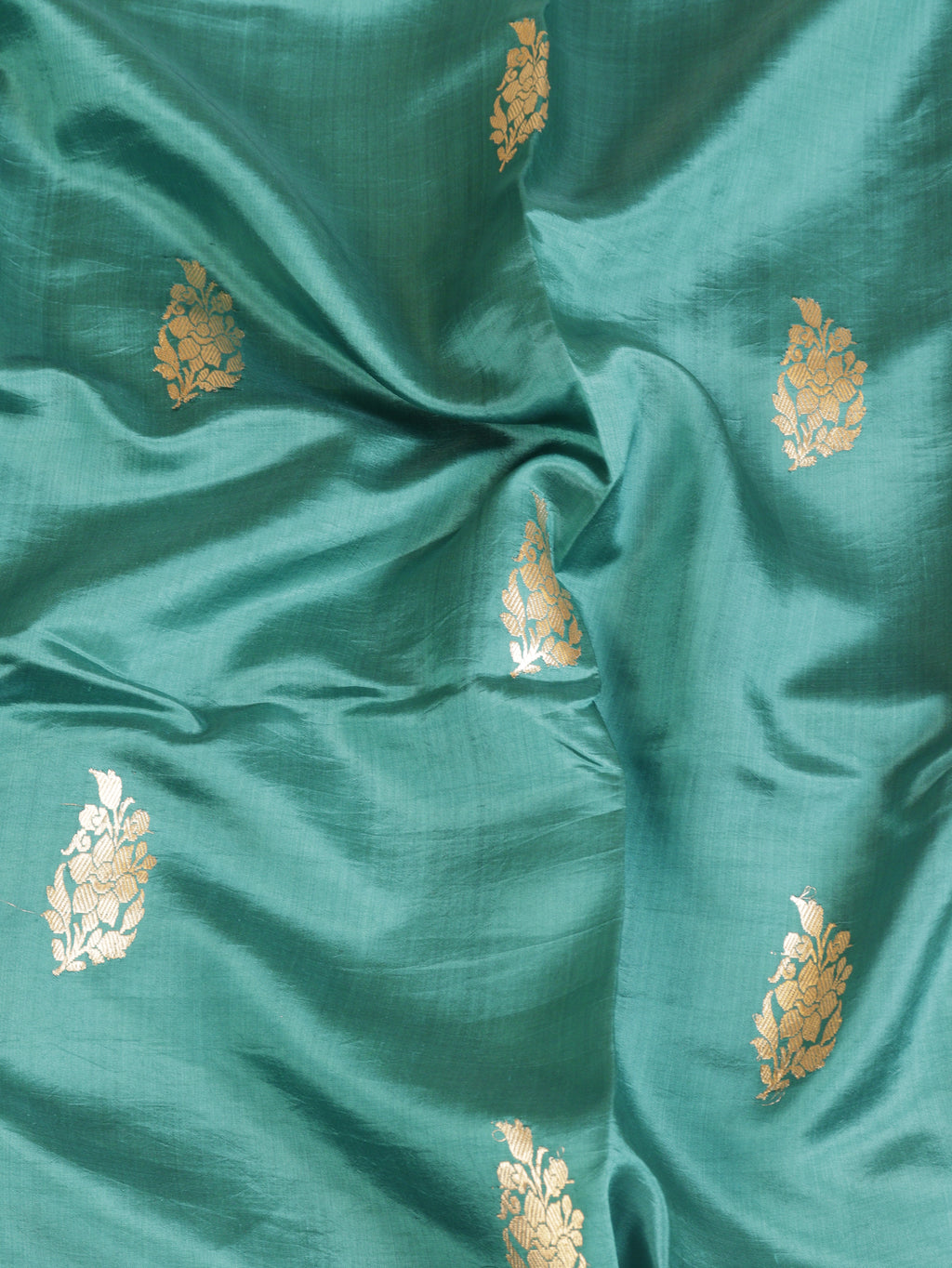 Sea Green Pure Soft Katan Silk Handloom Saree