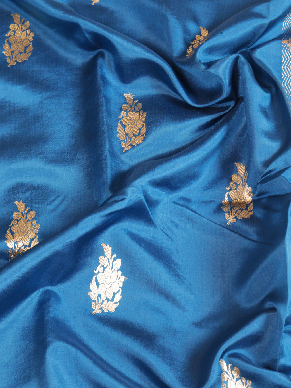 Peacock Blue Pure Soft Katan Silk Handloom Saree