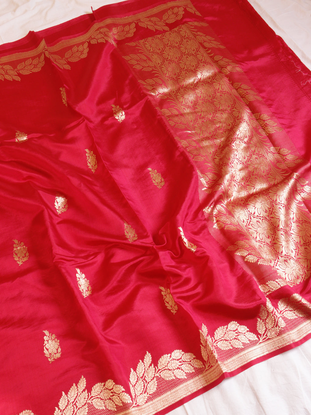Cherry Pink Pure Soft Katan Silk Handloom Saree
