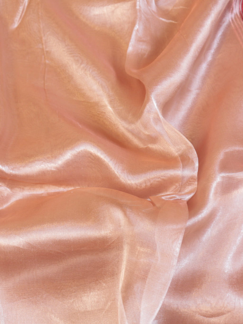 Pre-Order : Red Pure Tissue Silk Handloom Saree with Soft Katan Silk Border