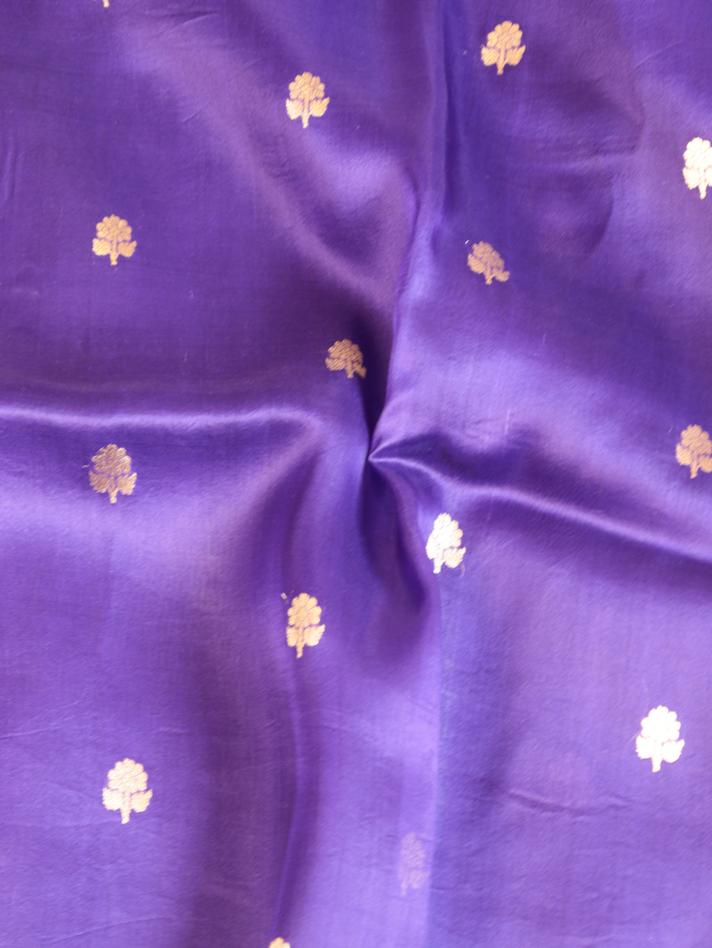 Purple Pure Kora Silk Handloom Saree