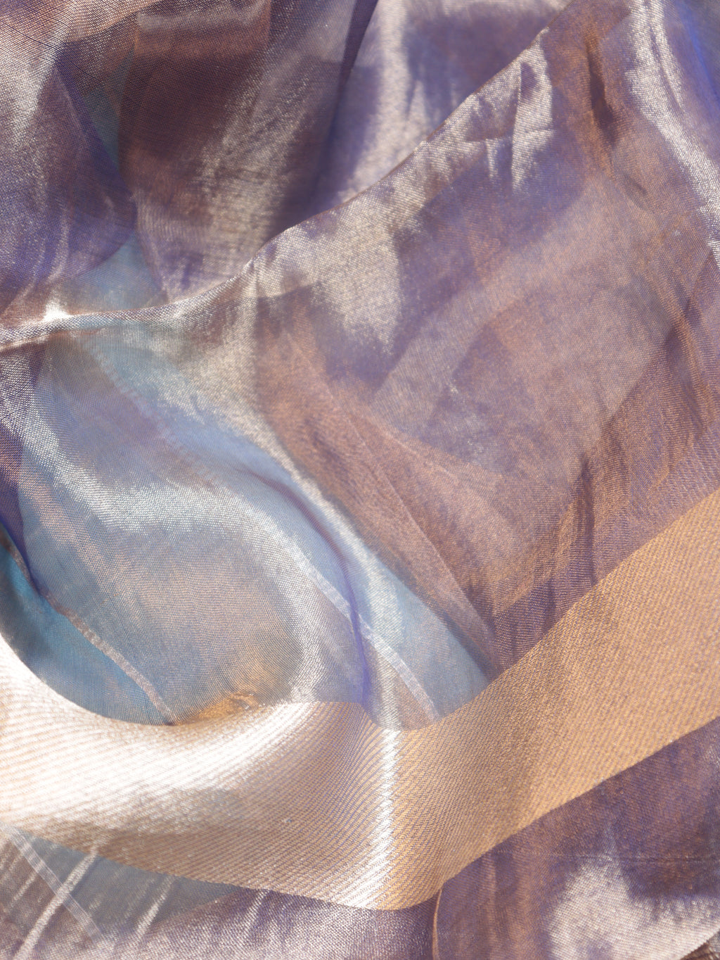 Pre-Order : Mint Blue Pure Tissue Kora Silk Handloom Saree with Contrast Blouse