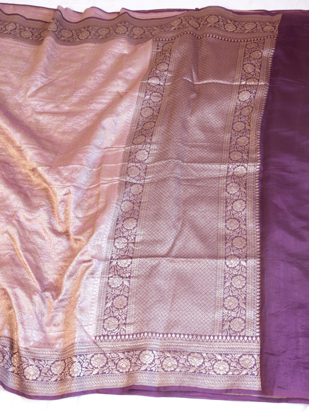 Pre-Order : Pastel Pink Pure Moonga Muslin Silk Handloom Saree with Contrast Stripes Blouse