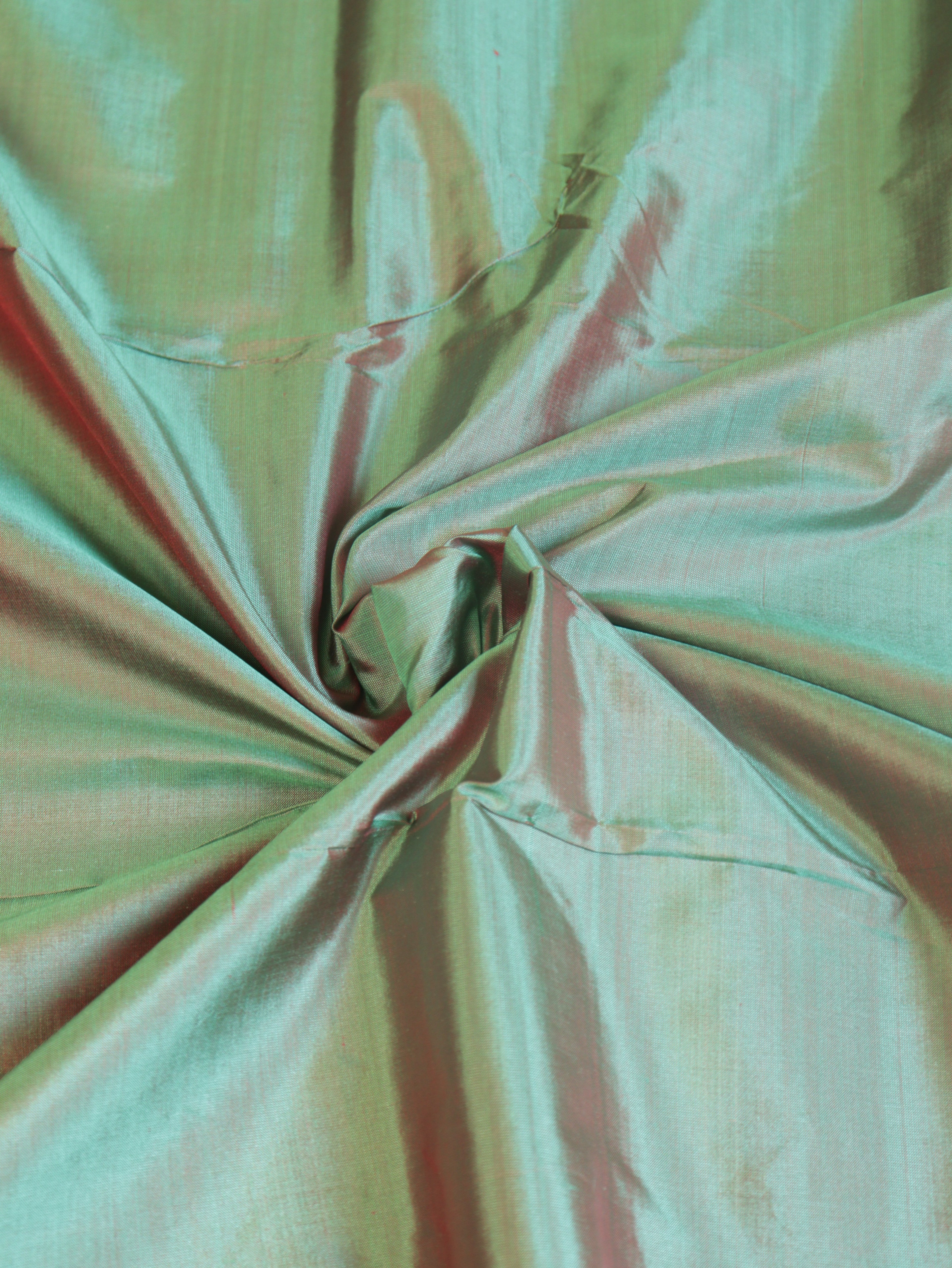 Pastel Green Pure Katan Silk Handloom Suit Set with Contrast Pure Kora Silk Dupatta