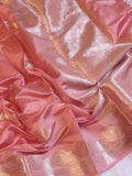 Border Buta Chiniya Silk Saree - Peach