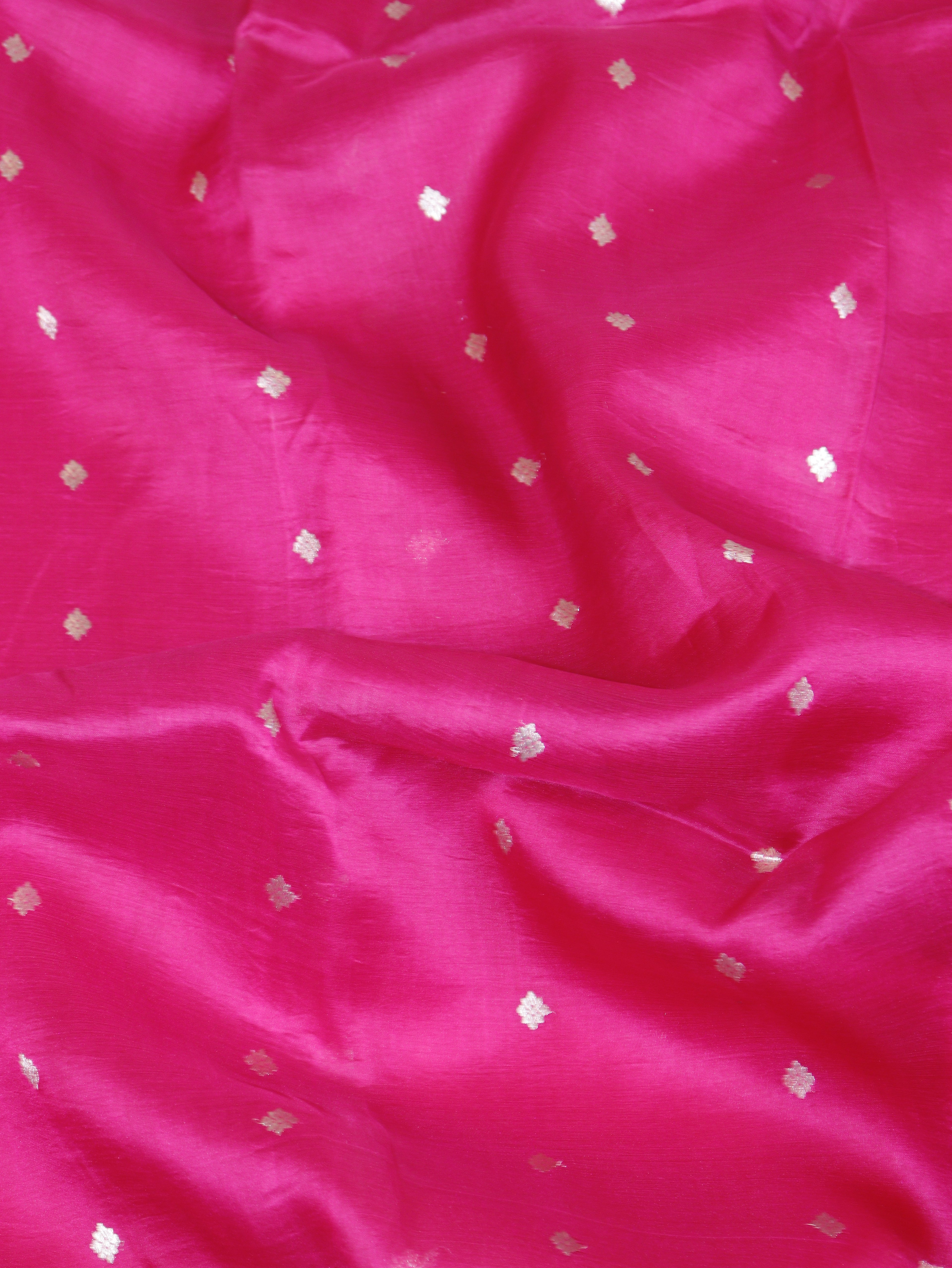 Pre-Order : Minimal Border Handloom Kora Silk Saree - Pink