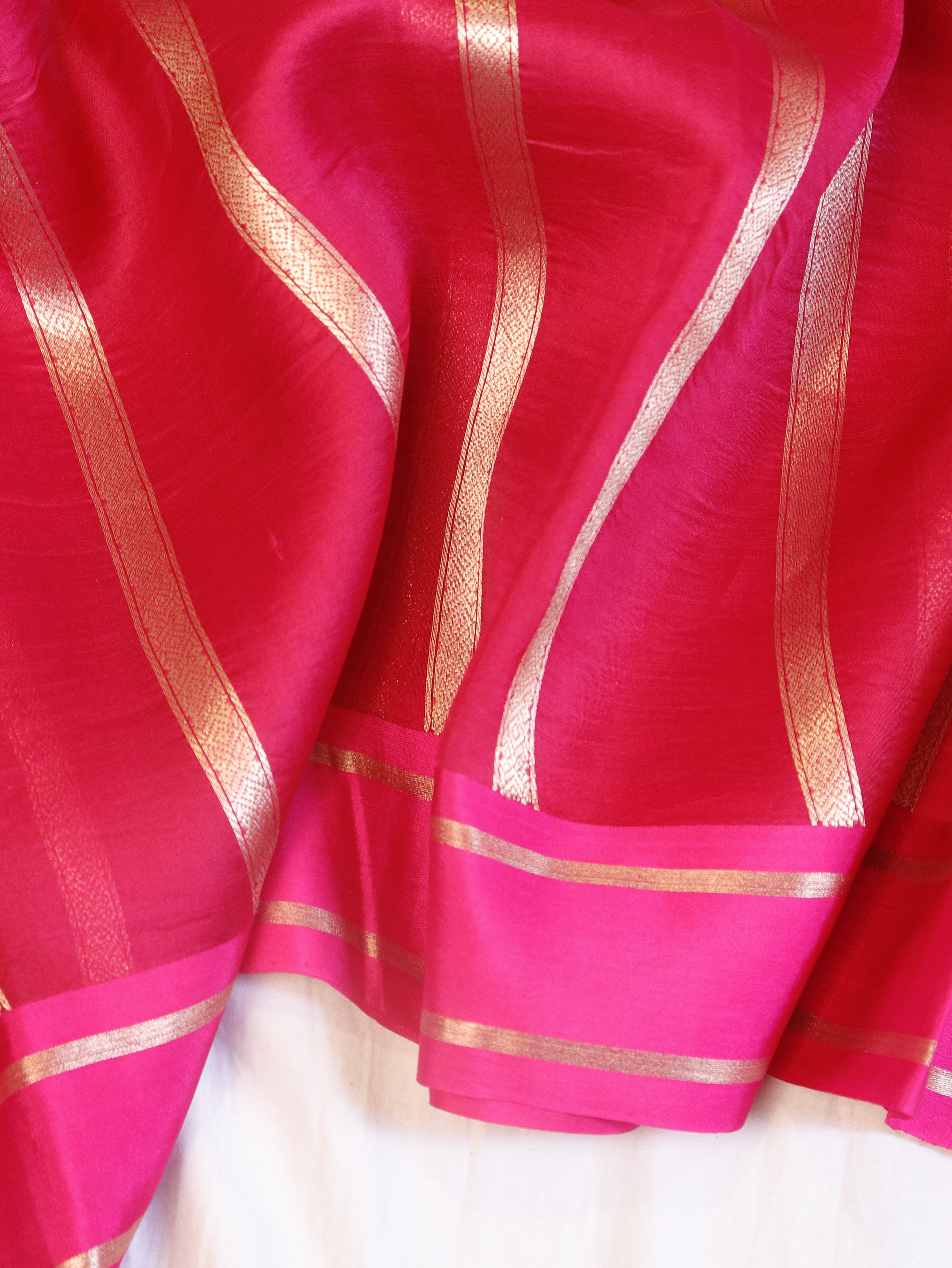 Minimal Border Handloom Pure Kora Silk Saree