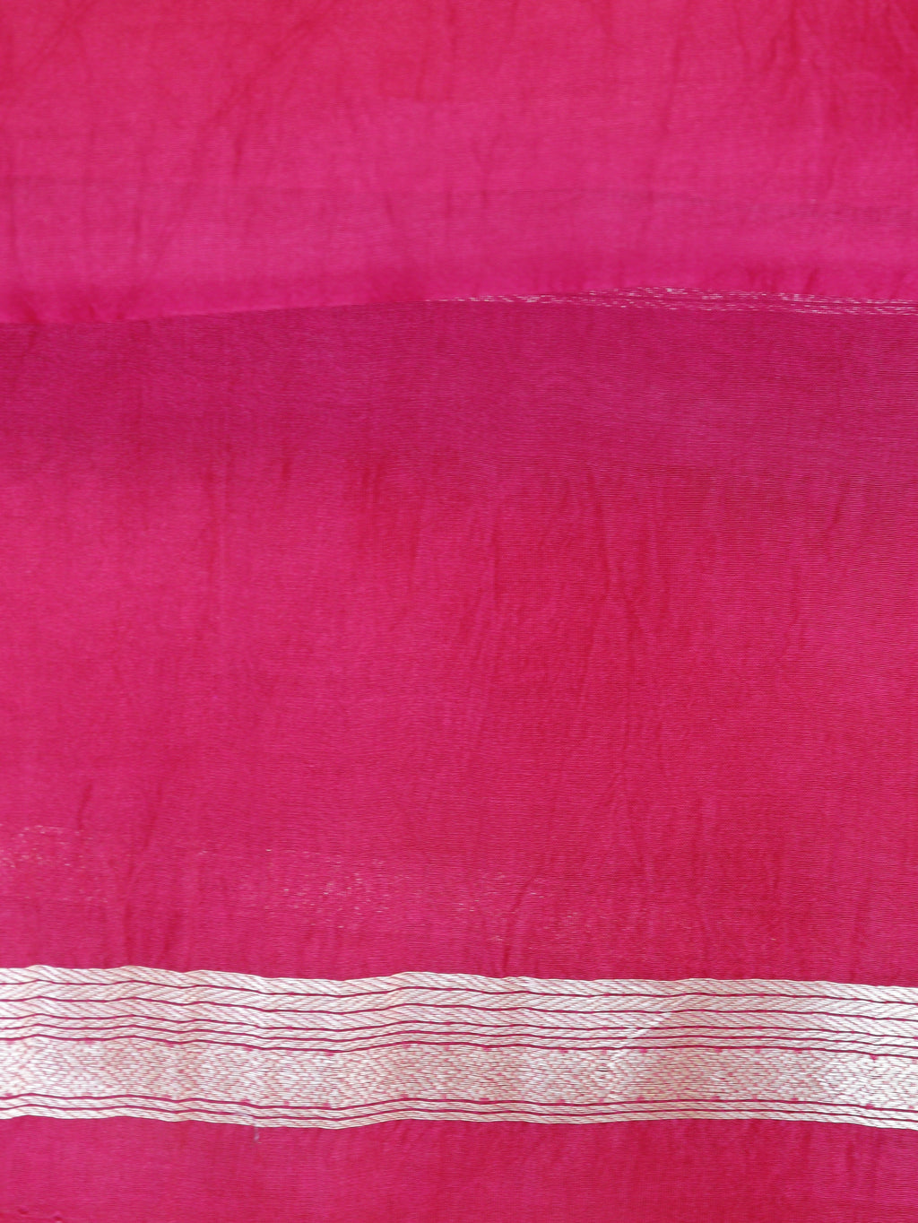 Minimal Border Handloom Pure Kora Silk Saree