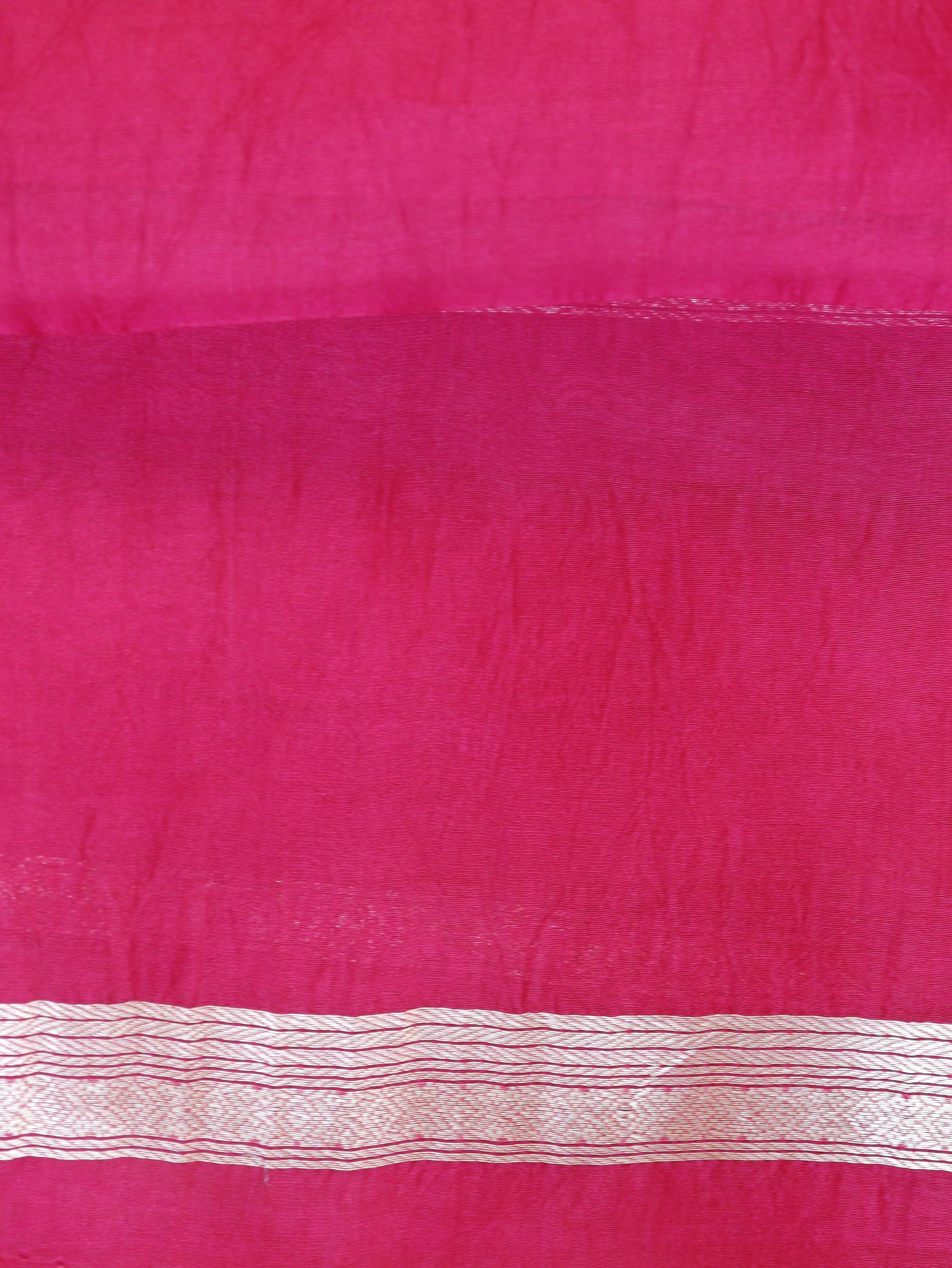 Minimal Border Handloom Pure Kora Silk Saree
