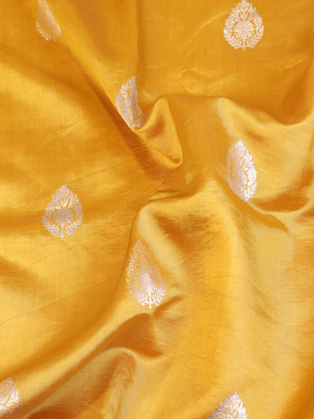 Traditional Border Handloom Pure Soft Katan Silk Saree - Yellow