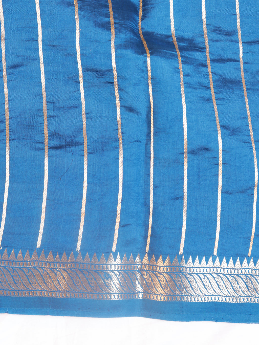 Elegant Border Handloom Pure Soft Katan Silk Saree - Blue