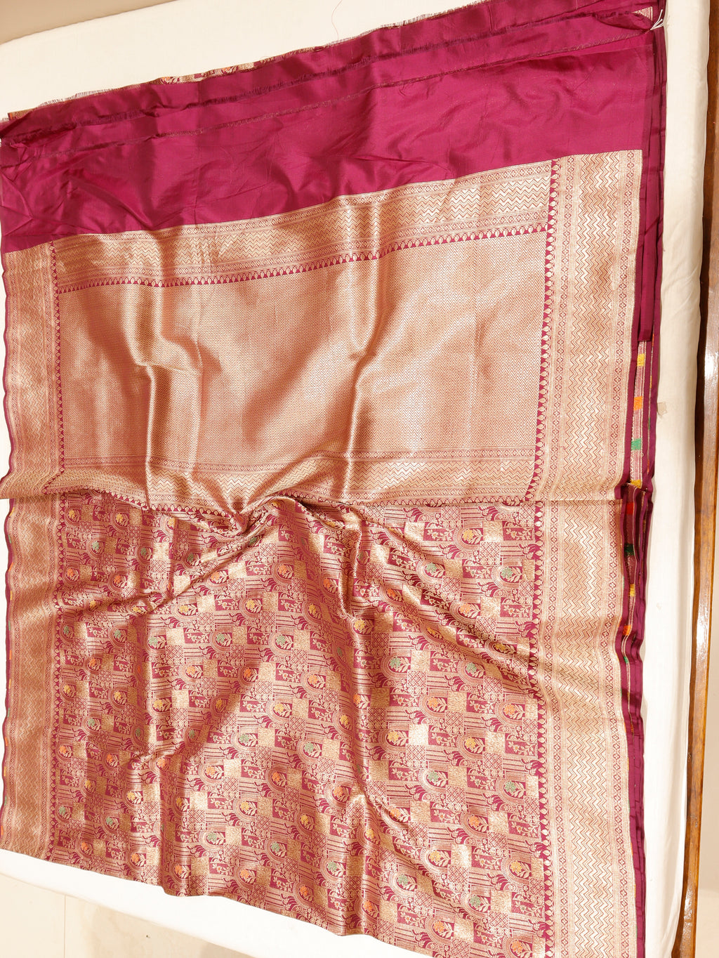 Banarasi Pure Katan Silk Saree – Plum Purple