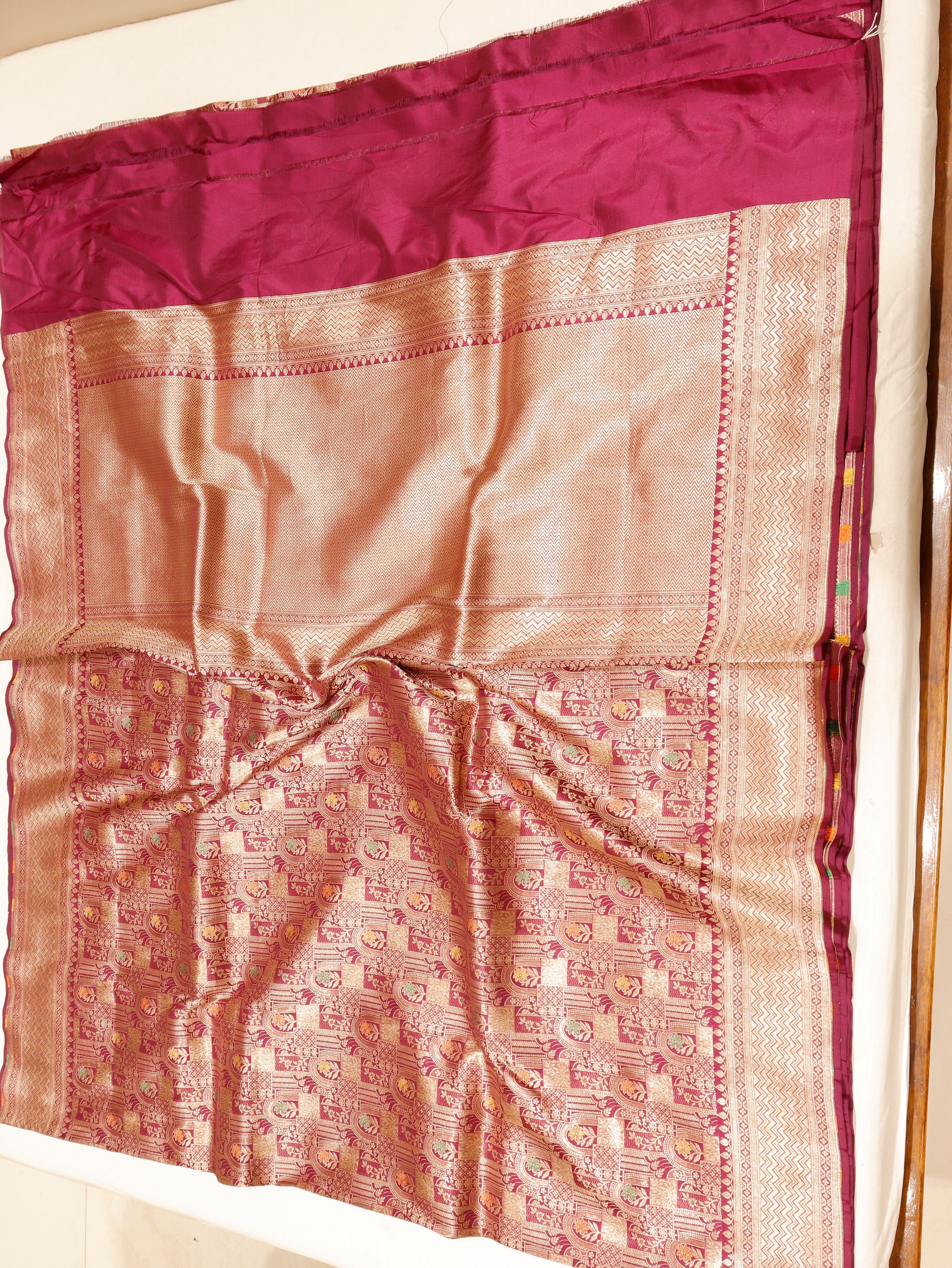Banarasi Pure Katan Silk Saree – Plum Purple