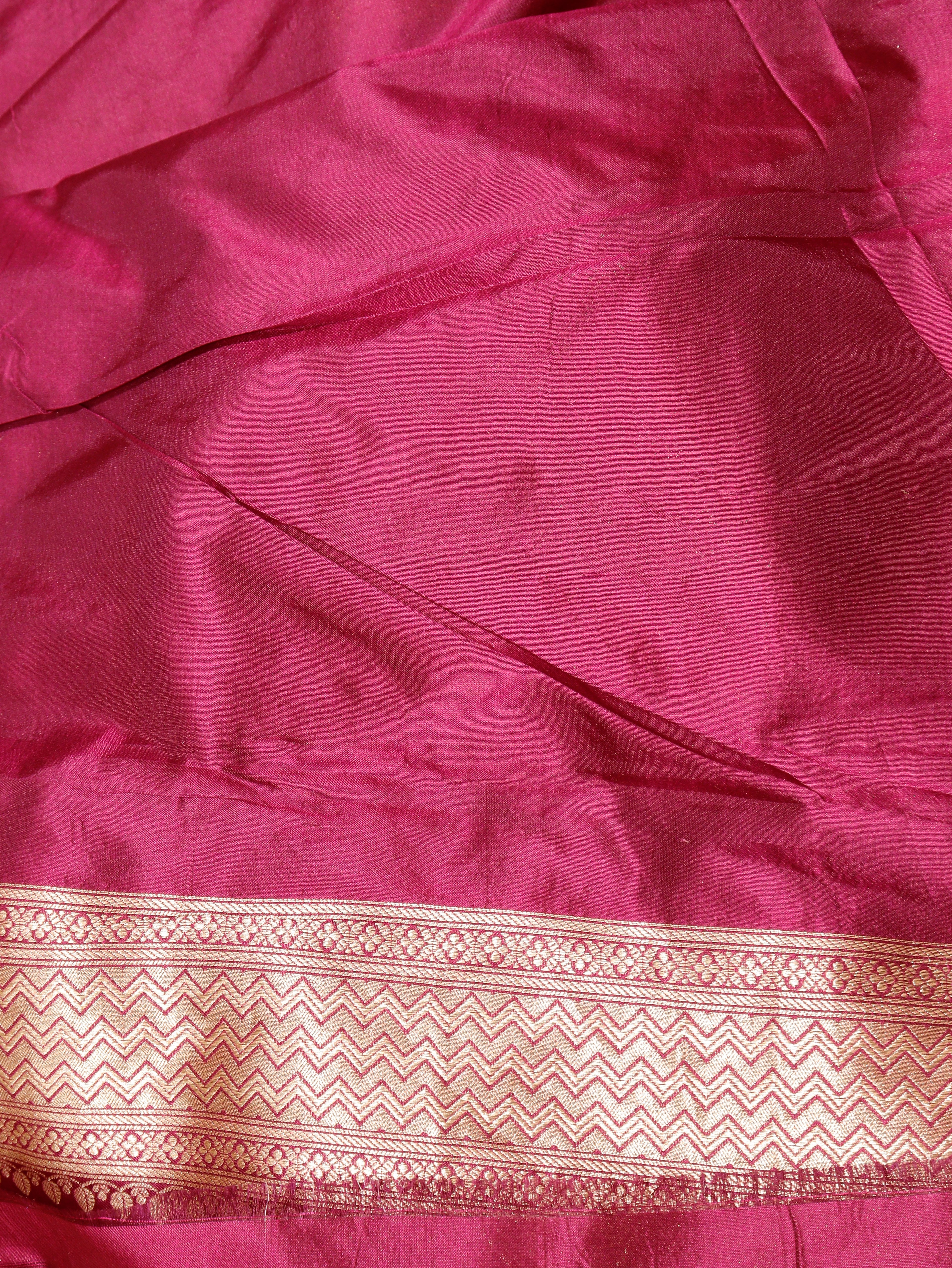 Banarasi Pure Katan Silk Saree – Plum Purple
