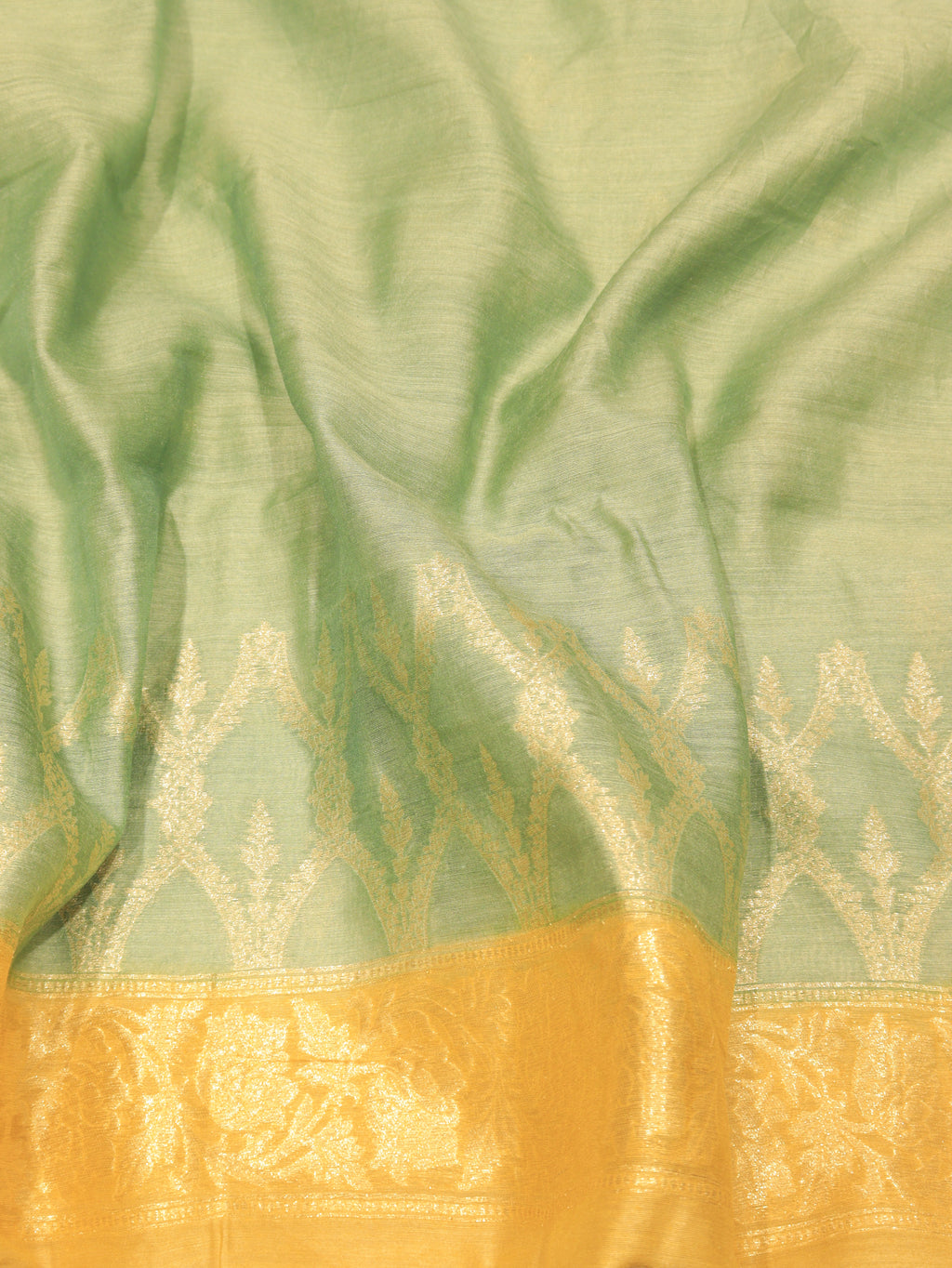 Handloom Pure Moonga Silk Suit - Sea Green